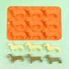 High Quality Silicone Dessert and Treat Molds 9 Cavity Dachshund Shape Mould For Handmade Chocolates And Dessert