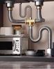 Stainless Steel Double Bowl Kitchen Sink Drain Pipe Set with Anti-odor Feature