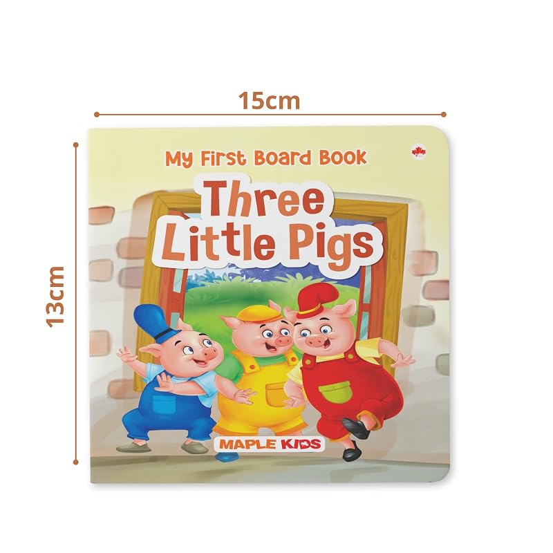 Story Book for Kids Three Little Pigs Illustrated Board Book for Children Age Years