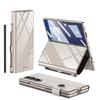 Galaxy Z Fold7 Flip Cover Case With Pen Slot Protective Leather Shell Men Stylish Foldable Phone Accessory