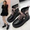 Mode Herbst Winter Neue Stiefel Damen Schwarz Plateau Niedlich Rosa High-Top Lolita Stiefel Studentin Kawaii Japanische Schuhe Stiefel 2024
