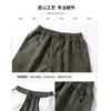 Men's Cotton Casual Shorts Drawstring Waist Zipper Pocket Patterned Mid Length Outdoor