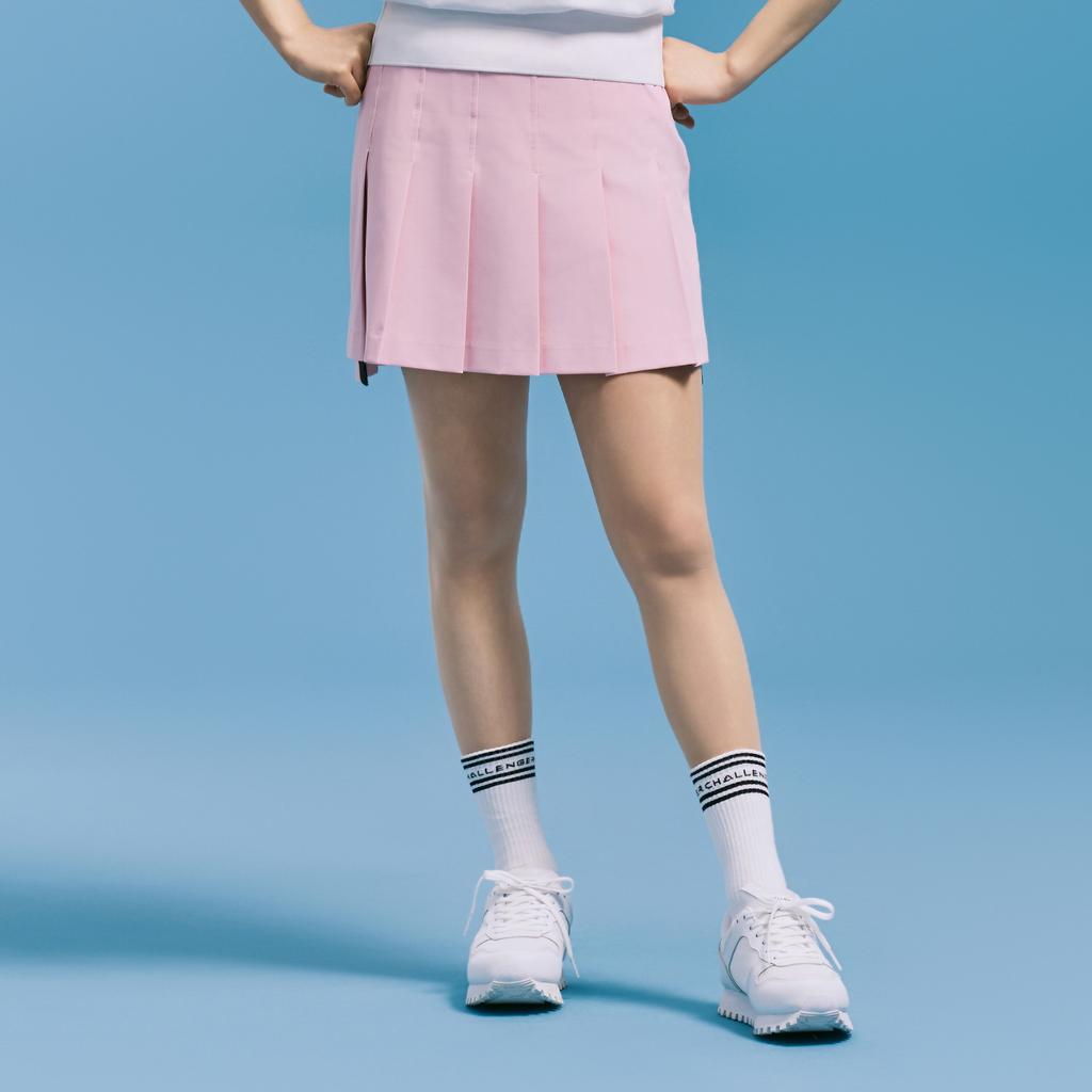 CHALLENGER Women'S A-Line Asymmetrical Pleated Culottes Pink