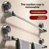 Stainless Steel Kitchen Bathroom Towel Rod Suction Cup Wall Mounted Storage She Gifts Bath Holder