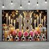 Decorazione per il 18° Compleanno Stendardo di Sfondo Oro Rosa Decorazione per Feste Sfondo Fotografico per Interni ed Esterni