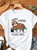 Sloth Energy Depleted Print T Shirt Unisex Unisex Casual Vintage Style Crew Neck Tshirt Humorous Satire Animal Tshirts