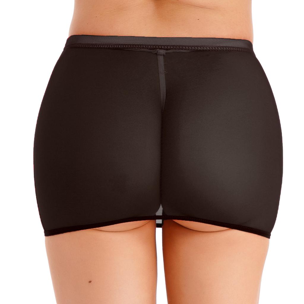 Dámská průsvitná jednobarevná mini sukně Elastický pas Pružná Nízký pas Noční klub Párty sukně