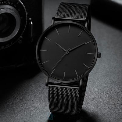 Minimalistické pánské hodinky Móda Jednoduché Pánské náramkové hodinky z nerezové oceli Mesh Elegantní Hodiny Sportovní hodinky