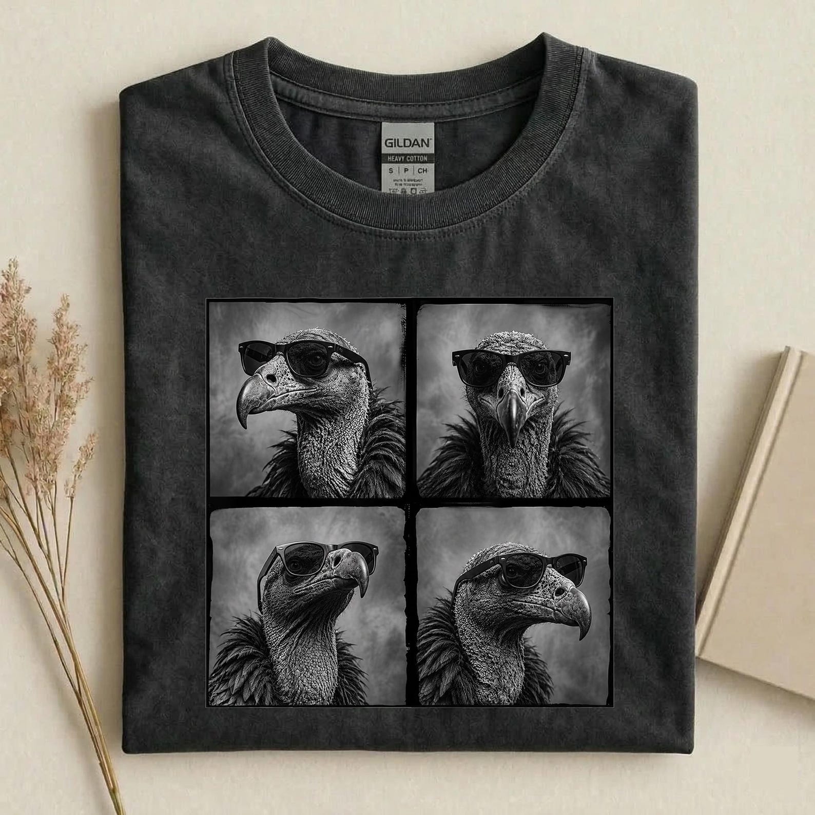 Cool Vulture Sunglasses Shirt, Funny Vulture Graphic Tee, Bird Lover Gift, Gothic Animal Shirt, Wildlife Lover Apparel, Unique Bird Shirt 2XL