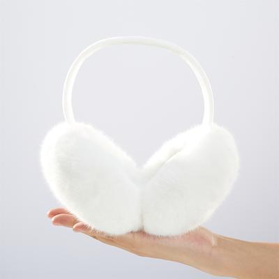 Classic White Earmuffs Winter Fashion Plush Warm Windproof Ear Muffs Imitation Rabbit Fur Man Woman Accessories