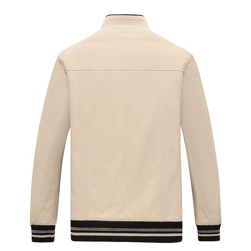 Men's New Autumn and Winter Velvet Thickened Winter Windproof and Warm Stand-up Collar Jacket