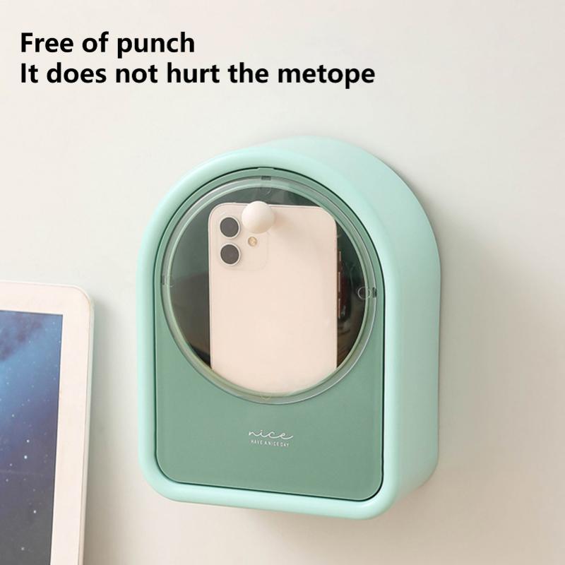 Excellent Cotton Pad Dispenser Easy To Take Sanitary Practical Wall Mounted Makeup Cotton Swabs Flip Organizer
