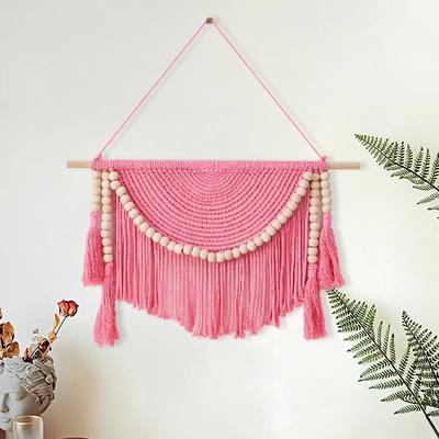 Bohemian Baumwollseil Wandteppich mit Quasten - Nordischer Stil