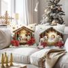 Christmas Nativity Scene Baby Jesus & Mary Pillow Covers Decorative Home Double-sided Print Square Pillow Living Room Pillowcase
