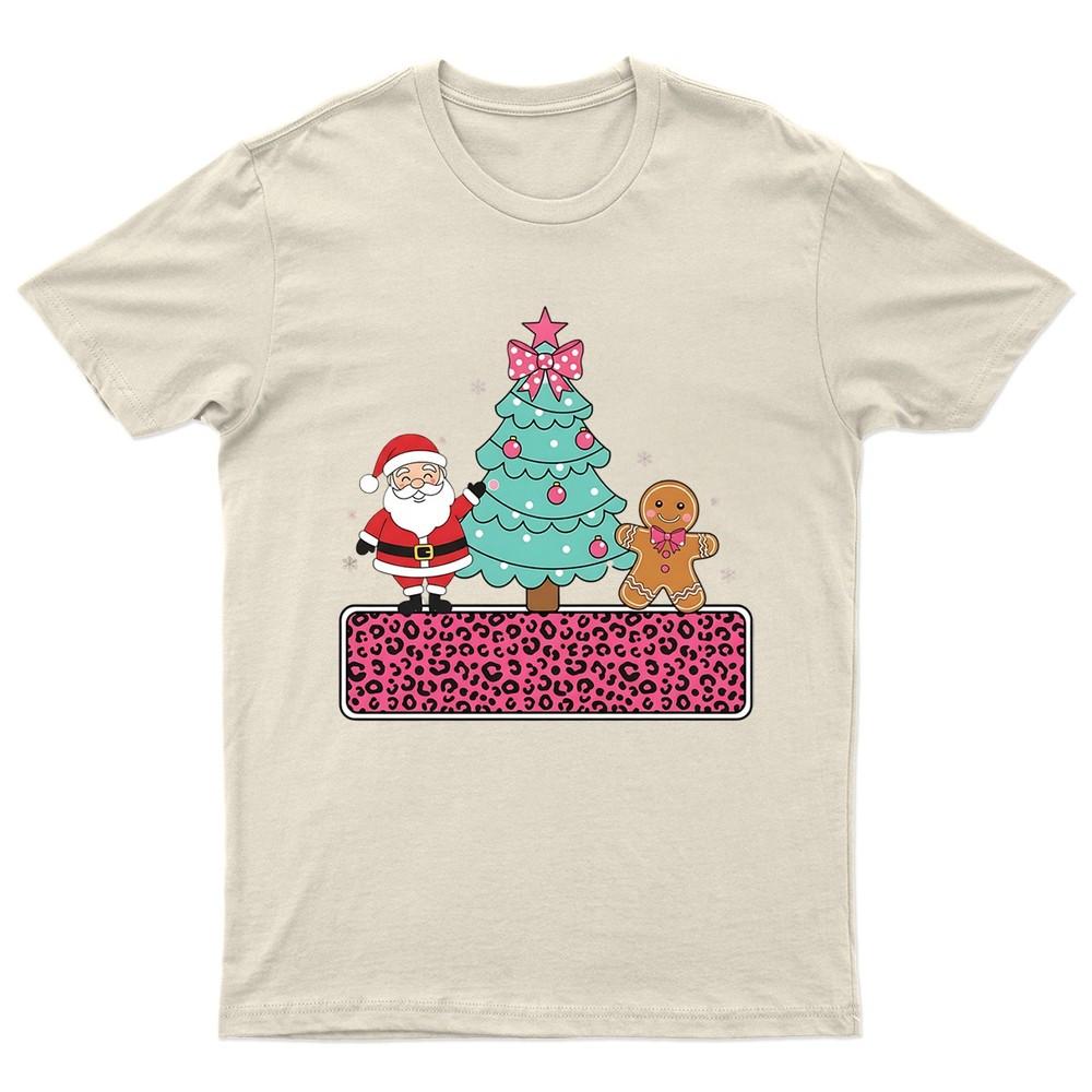 Santa Gingerbread Christmas Tree TShirt Unisex Gift Retro Funny Unisexs
