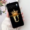For Google Pixel 9 Pro 9a Pixel9 Fashion New Crown Letter Phone Case For Google Pixel 9 Pixel9a 9Pro Black Silicone Soft Cases
