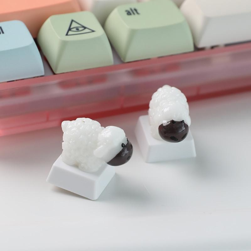 3D Resin Keycap Unique Lamb Desiging with Translucently Base for Mechanical Keyboards ESC Keycaps Collectors