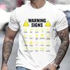 T Shirt for Men Clothing Funny Driving Warning Signs 101 Auto Mechanic Gift Driver Men Tshirt Summer Tee Shirts Clothes Y2k Tops