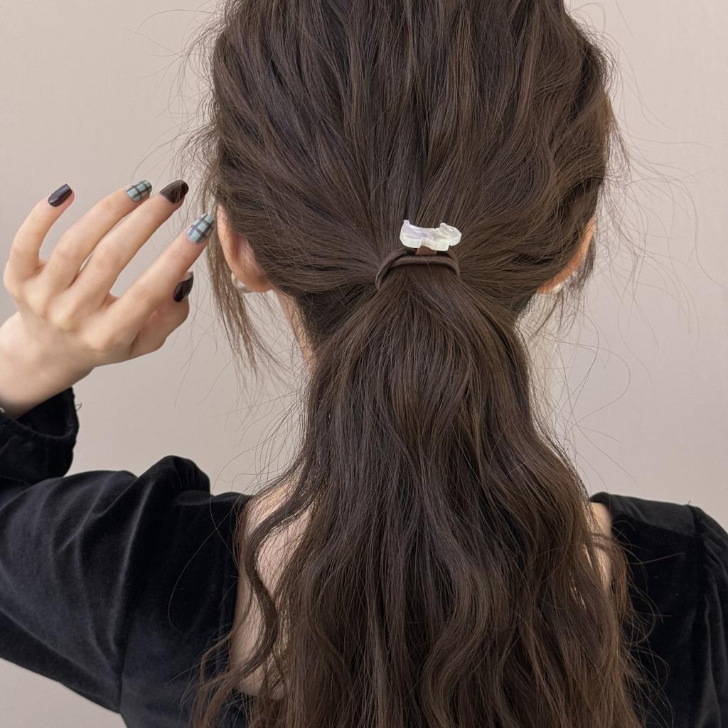 Cute Cartoon Dog Water Diamond, Simple Headband, High-elasticity Ponytail Tie, Hair Band and Hair Tie