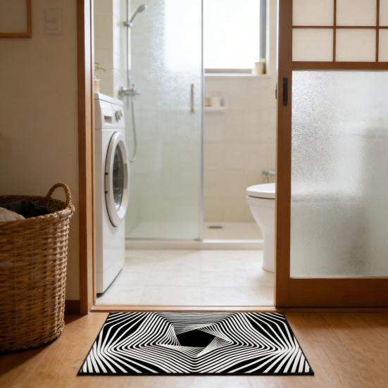 3D optická iluze podlahová rohož protiskluzový stabilní design snadno čistitelný podlahový koberec s ohromujícím vizuálním efektem nory strojově pratelný kusový koberec