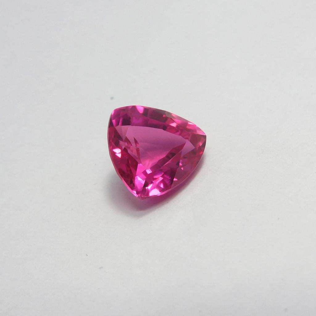Amazing CERTIFIED Trillion Cut Pink Ruby 6.85 Ct Natural Loose Gemstone P-4693-Ra