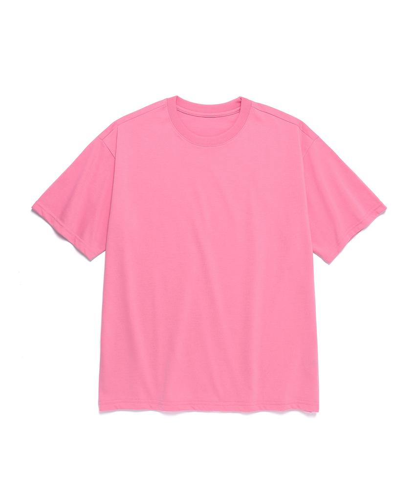 Beullaengkiteu Basic Soft Solid Crew Neck T-Shirt (Pink)