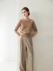 2026 Autumn/Winter Women's Pure Cashmere Short Sleeve Round Neck Loose Knit Sweater