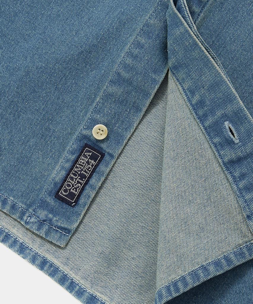 COLUMBIA UNIVERSITY Columbia Trajan Label Hidden Pocket Denim S/S Shirts Light Denim