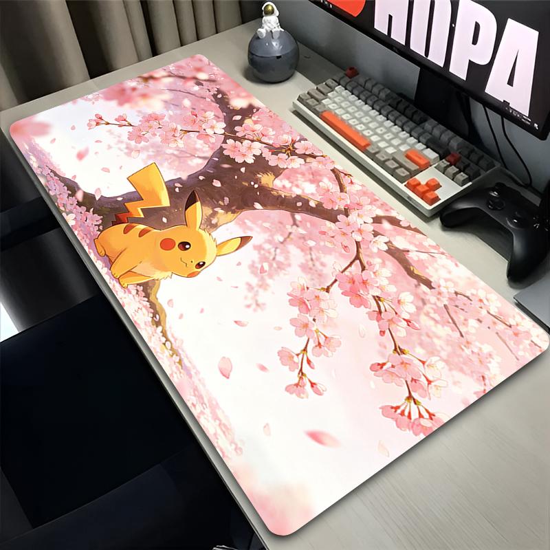 kawaii Mouse Pad sakura Pikachu Gamer Computer Extended Desk Mat Anime Pokemon Anti Fray Thickened For Laptop Gaming MousePads