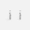 APM Monaco Silver-white Pavé Hoop-shaped Alloy Earrings, Same Style for Men and Women, Couple Style WE16801OX
