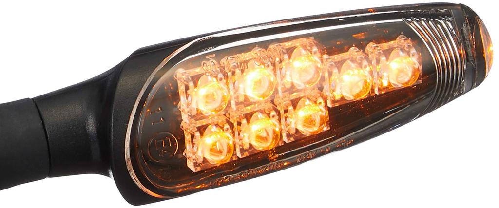 Kijima Motorcycle Parts TRL LED Turn Signal 12V Lamps, Clear, 1.2W, 2-Piece Set, 219-5155 (E-Mark Certified)