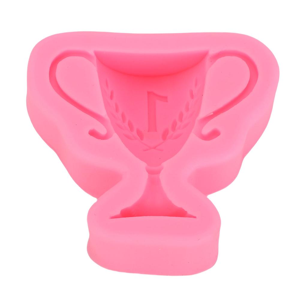 Silicone Fondant Mold Trophy Shape Chocolate Mould for Cake Decoration Cupcake Topper Home Baking