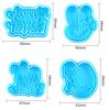 4pcs Cookie Stamp Biscuit Mold 3D Cookie Plunger Cutter DIY Baking Mould Easter Rabbit Cookie Cutters for Kitchen Tools