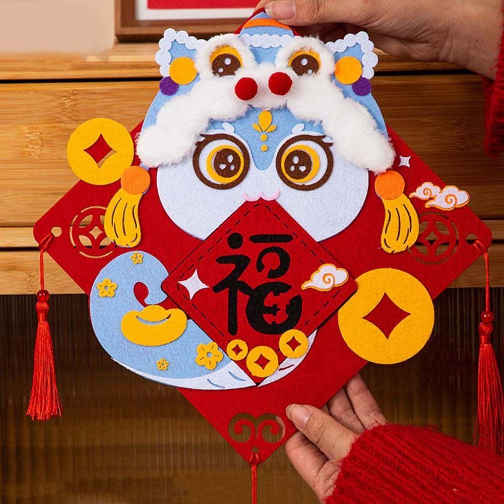 Handmade New Year's Festive Hanging Ornaments Best Wishes Cartoon Hanging Decorations Living Room