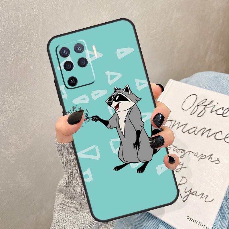 Funny little raccoon Case For Oppo A40 A60 A80 A78 A38 A18 A98 A58 A96 A76 A16 A94 A74 A54 A15 A17 A57 A77 A5 Pro