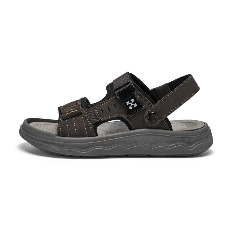 

Новые мужские пляжные сандалии 2025 года в римском стиле, летняя мужская повседневная обувь, обувь для прогулок по пляжу на открытом воздухе, универсальные мужские сандалии 45 коричневый