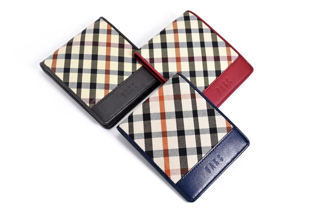 Daks HouseCheck Bifold Wallet, Red