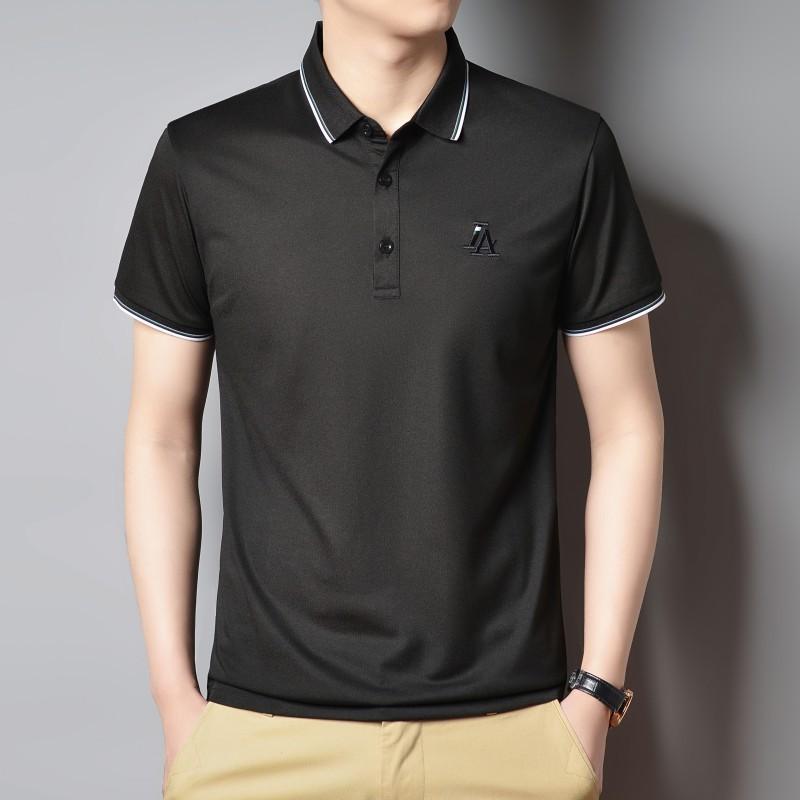 

Короткий рукав однотонный вышитый топ мужской спортивный повседневный деловой поло мужская одежда подарок на лето осень XXXL