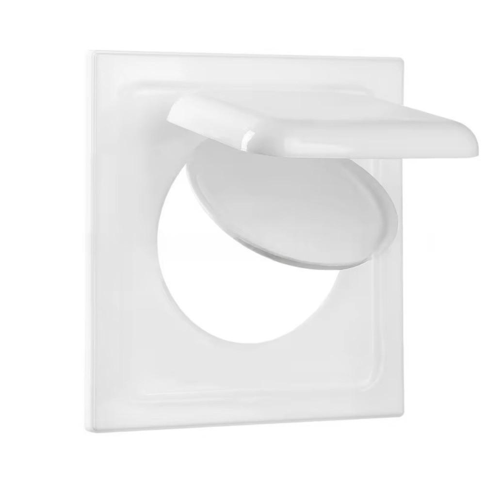 

Plastic Dual Door Dryer Vent Cover with Screws Easy Install Air Conditioner Air Outlet Air Circulation Square Shape світло-сірого кольору