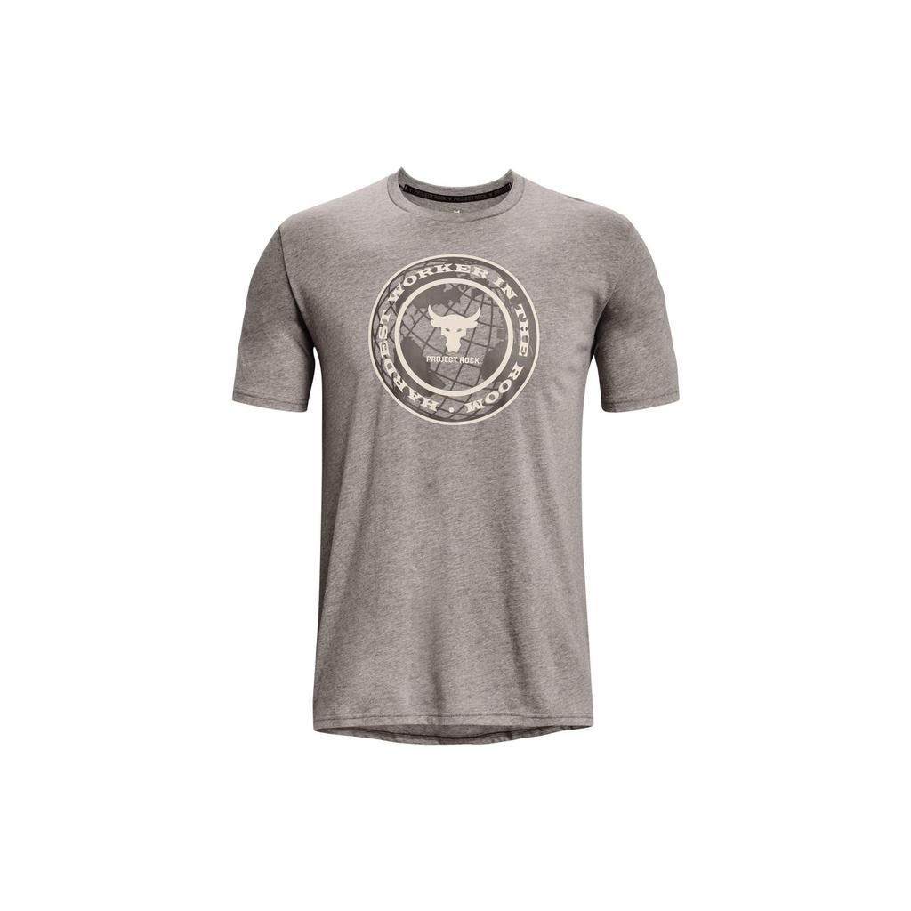 Under Armour Letter Pattern Print Crew Neck Sweatshirt Men Tops Gray 1373746-295