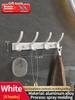No Drill of Door Hooks, Space Aluminum, Non Perforated Bathroom Hooks, Bedroom Storage, Clothes Hanger Hooks, Wall Clothes Hook