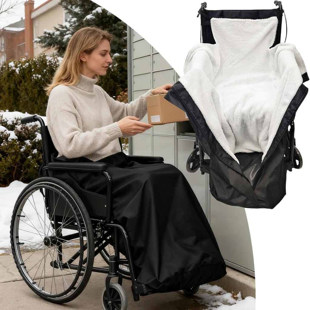 Wheelchair Blankets for Adults Windproof Waterproof Foot Leg Recliner Cover Wheelchair Warming Blankets for Women Men Senior