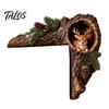 Nature Inspired Home Decor Chipmunk Tree Hollow Door Topper, Woodland Animal Frame Decor, Rustic Wood Bedroom Wall Decoration Corner Ornament