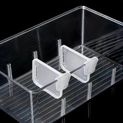 Verstellbare Kühlschrank-Organizer-Behälter - Platzsparend, langlebige Kunststoff-Trennclips für Gefrierfach- & Vorratskammer-Organisation