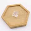 24mm Natural Agate Amethyst & Rose Quartz Hexagram Pendant