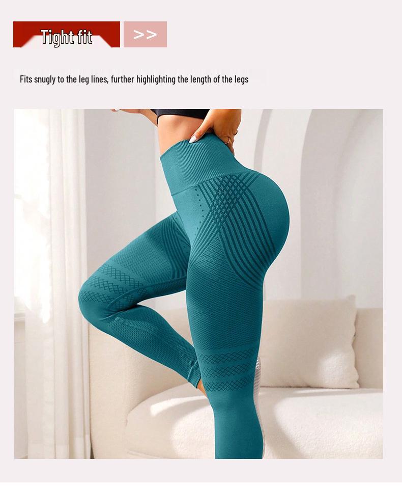 High-Waist Hüfthebende Yogahose für Damen - Elastisch, Figurbetont, Ideal zum Laufen, Radfahren und für Outdoor-Sportarten (2025)