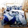 3D Print Anime Ouro Kronii Bedding Set Duvet Cover Bed Set Quilt Cover Pillowcase Comforter king Queen Size Boys Adult