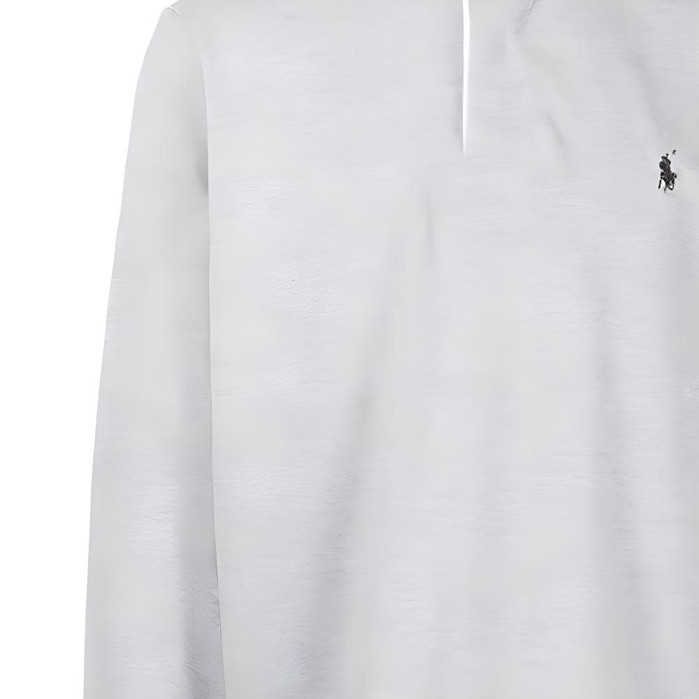Polo Ralph Lauren SS22 Farbblock Logo Bestickt Halbknopf Langarm Poloshirt Herren Oberteile Grau 710717115-019