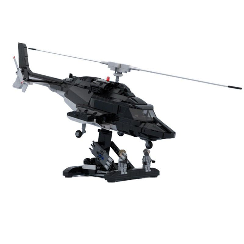 Building Block Bell Helicopter Stand Model Assembled Building Block Toy Ornaments