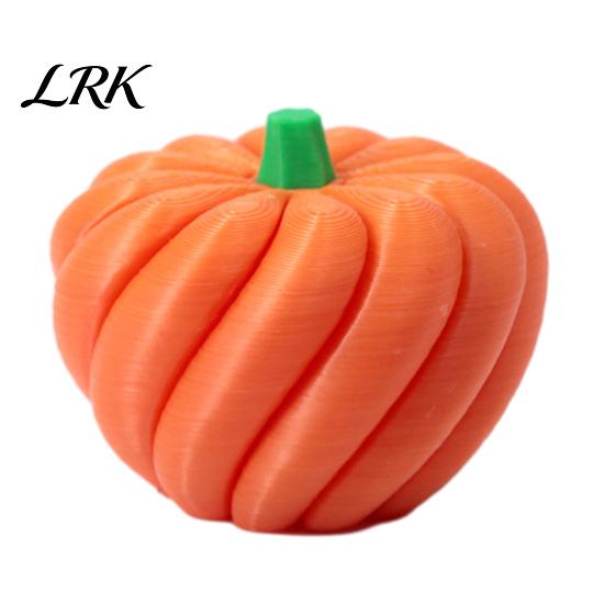 Halloween Pumpkin Decoration 3D Printed Ornament, Portable Decompression Toy, Spiral Rotation Design Toy Stress Relief Puzzle Model for Kids
